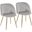 Fran Pleated Chair Set of 2 In Gold and Silver