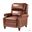 Franco Genuine Leather Recliner In Brown