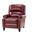 Franco Genuine Leather Recliner In Burgundy