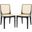 Frank Rattan Dining Chair In Black And Natural