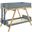 Frankie Wood Twin Over Twin Bunk Bed Van Courtland Blue and Natural
