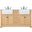 Franklin 60 Inch Double Bathroom Vanity In Natural Wood