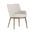 Franklin Dining Armchair In Beige Linen