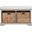 Franklin Vintage Grey Wicker Storage Bench