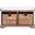Franklin Vintage White Wicker Storage Bench