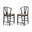 Franklin Wishbone Back Counter Height Chair Set of 2 In Harvest Oak and Natural White