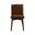 Franklyn Dining Chair Set of 2 In Dark Brown and Distressed Velvet Bronze