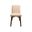 Franklyn Dining Chair Set of 2 In Dark Brown and Pebble Cream