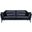Franz 87 Inch Modern Blue Genuine Leather Sofa