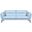Franz Leather Sofa In Sky Blue