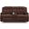 Free Wake Power Reclining Loveseat with Console In Chocolate