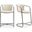 Freeman Chrome Frame Counter Stool Set of 2 In Blended White