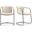 Freeman Chrome Frame Dining Chair Set of 2 In Blended Cream
