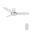 Fremont 48 Inch 3-Blade Flush Mount Smart Ceiling Fan with LED Light and Remote In Gold and White