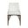 Fritz Side Dining Chair Set of 2 In Dark Grey and Ivory