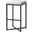 Frodo 29.75 Inch Seat Height White Fabric Seat Black Metal Base Stool