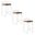 Fuji 26 Inch Faux Leather Cushion Stackable Counter Stool Set of 3 In White and Camel