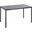 Fuji Contemporary Dining Table In Black Metal With Black Wood Top