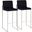 Fuji High Back Barstool Set of 2 In Black/Chrome