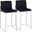 Fuji High Back Counter Stool Set of 2 In Black/Silver
