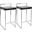 Fuji Contemporary Stackable Counter Stool In Black Faux Leather - Set Of 2