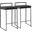 Fuji Contemporary Stackable Counter Stool In Black With Black Velvet Cushion - Set Of 2