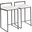 Fuji Contemporary Stackable Counter Stool In Black With White Faux Leather Cushion - Set Of 2