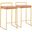 Fuji Contemporary Stackable Counter Stool In Gold With Camel Faux Leather Cushion - Set Of 2