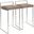 Fuji Contemporary Stackable Counter Stool In Stainless Steel With Brown Cowboy Fabric Cushion - Set Of 2