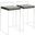 Fuji Contemporary Stackable Counter Stool In White With Black Faux Leather Cushion - Set Of 2