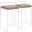 Fuji Contemporary Stackable Counter Stool In White With Brown Cowboy Fabric Cushion - Set Of 2