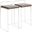 Fuji Contemporary Stackable Counter Stool In White With Brown Faux Leather Cushion - Set Of 2