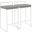 Fuji Contemporary Stackable Counter Stool In White With Grey Faux Leather Cushion - Set Of 2