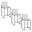 Fuji High Back 26 Inch Fixed Height Counter Stool Set of 3 In Black and White