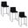 Fuji High Back 26 Inch Fixed Height Counter Stool Set of 3 In Black