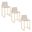 Fuji High Back 26 Inch Fixed Height Counter Stool Set of 3 In Gold and Beige