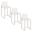 Fuji High Back 26 Inch Fixed Height Counter Stool Set of 3 In White and Stainless Steel