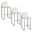 Fuji High Back 30 Inch Fixed Height Barstool Set of 3 In Black and White