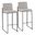 Fuji High Back Fabric Barstool Set of 2 In Black and Gray
