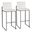 Fuji Velvet High Back Barstool Set of 2 In Black and White