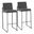 Fuji High Back Fabric Barstool Set of 2 In Black