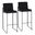 Fuji High Back Velvet Barstool Set of 2 In Black