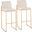 Fuji High Back Barstool Set of 2 In Gold and Beige