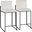 Fuji High Back Velvet Counter Stool Set of 2 In Black and White