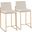 Fuji High Back Counter Stool Set of 2 In Gold and Beige
