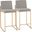 Fuji High Back Counter Stool Set of 2 In Grey and Gold