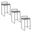 Fuji Stacker 26 Inch Fixed Height Counter Stool Set of 3 In Black and Grey