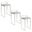 Fuji Stacker 26 Inch Fixed Height Counter Stool Set of 3 In Brushed and Light Grey