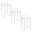 Fuji Stacker 26 Inch Fixed Height Counter Stool Set of 3 In Brushed and White