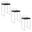 Fuji Stacker 26 Inch Fixed Height Counter Stool Set of 3 In Brushed Black